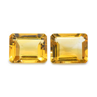 6.09 Ct.Tw. Emerald Cut Citrine Pair