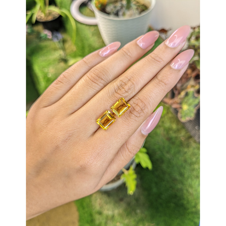 6.09 Ct.Tw. Citrine Pair from Brazil