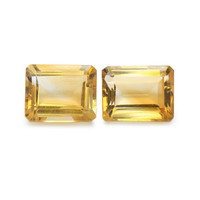 6.39 Ct.Tw. Emerald Cut Citrine Pair