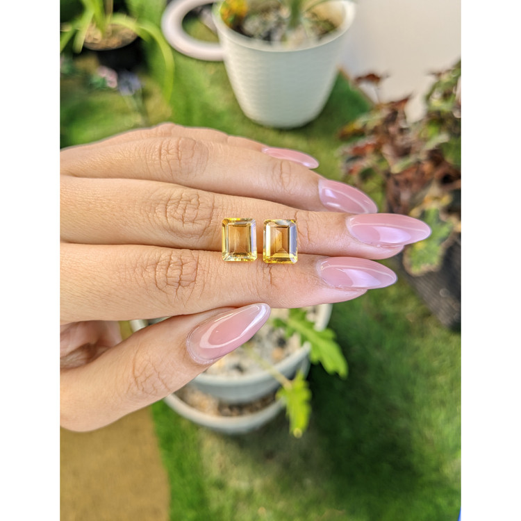 6.39 Ct.Tw. Citrine Pair from Brazil