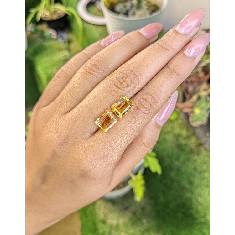 6.39 Ct.Tw. Citrine Pair from Brazil