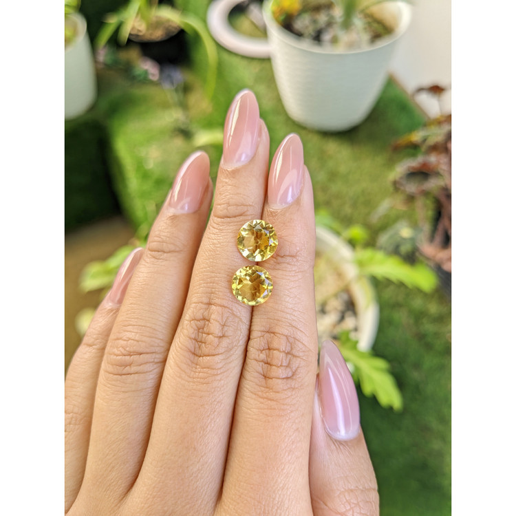 4.31 Ct.Tw. Citrine Pair from Brazil