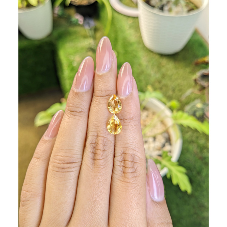 3.06 Ct.Tw. Citrine Pair from Brazil