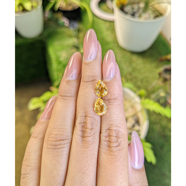 3.49 Ct.Tw. Citrine Pair from Brazil