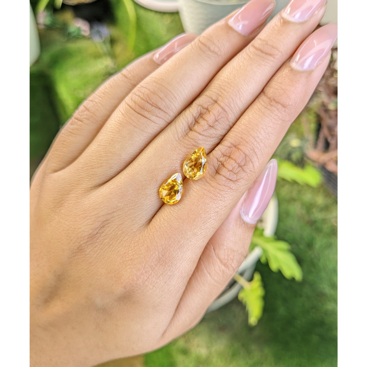 3.81 Ct.Tw. Citrine Pair from Brazil
