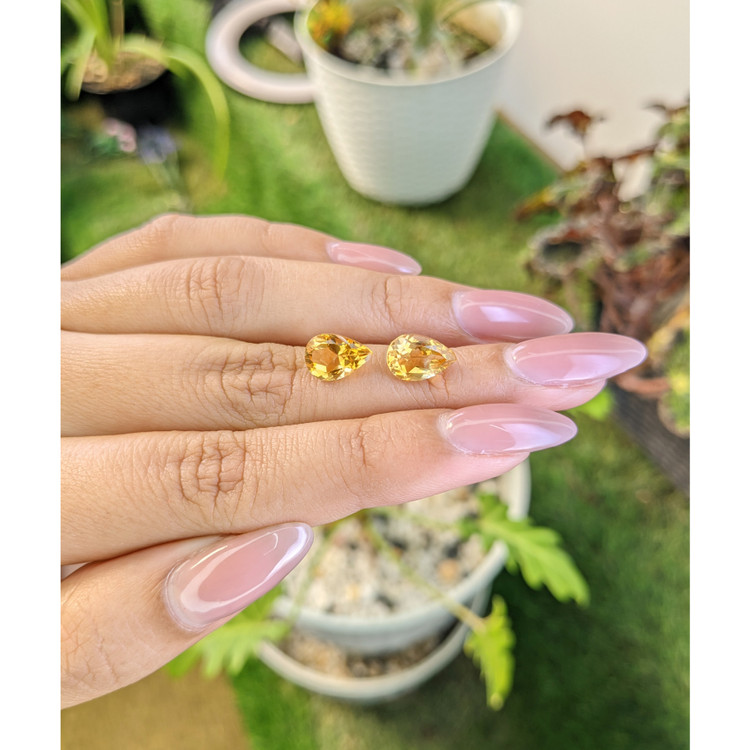 3.81 Ct.Tw. Citrine Pair from Brazil