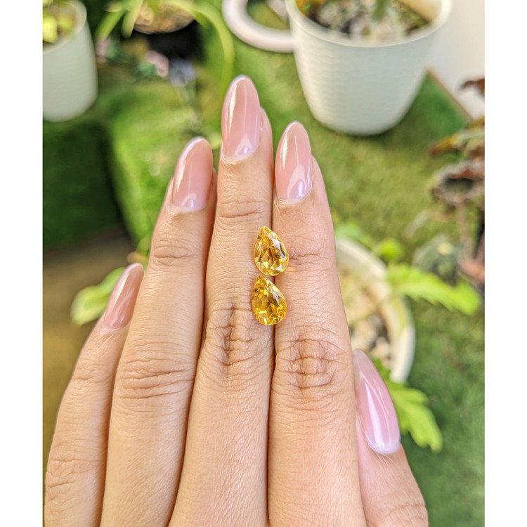 3.81 Ct.Tw. Citrine Pair from Brazil