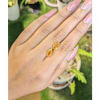 3.58&nbsp;Ct.Tw.Total Carat Weight Yellow Citrine Pair from Brazil Life Style