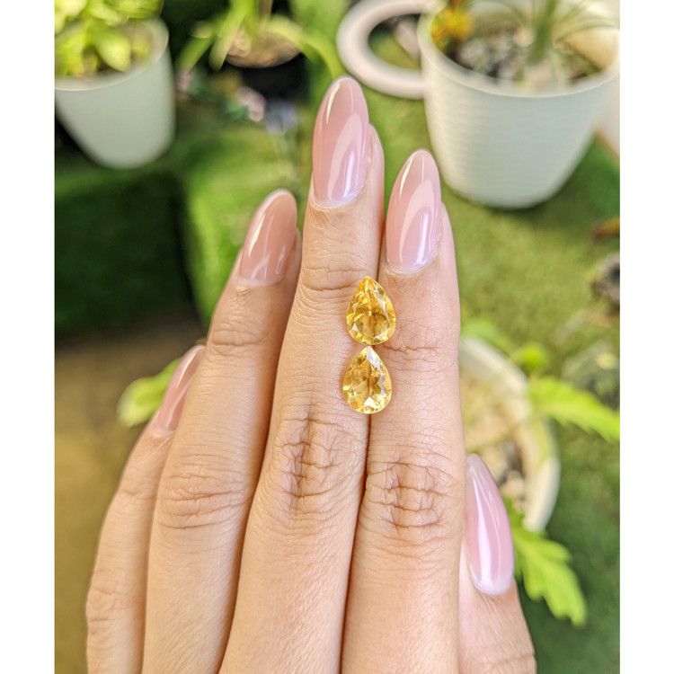 3.67 Ct.Tw. Citrine Pair from Brazil