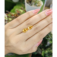 3.17 Ct.Tw.Total Carat Weight Citrine Pair from Brazil Life Style