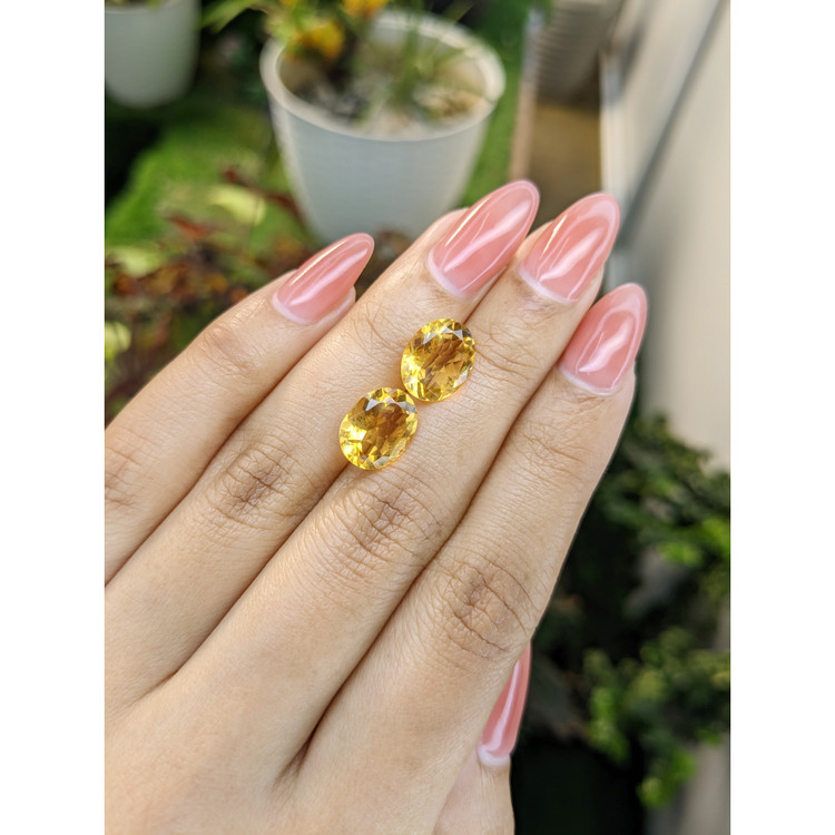 5.81 Ct.Tw. Citrine Pair from Brazil