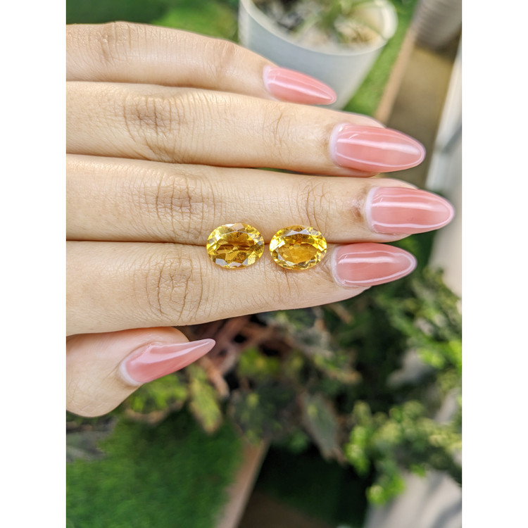 5.81 Ct.Tw. Citrine Pair from Brazil