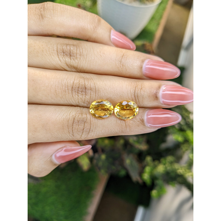 6.34 Ct.Tw. Citrine Pair from Brazil