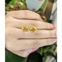 6.35 Ct.Tw.Total Carat Weight Citrine Pair from Brazil Life Style