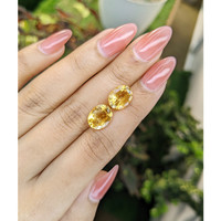 6.35 Ct.Tw.Total Carat Weight Citrine Pair from Brazil Life Style