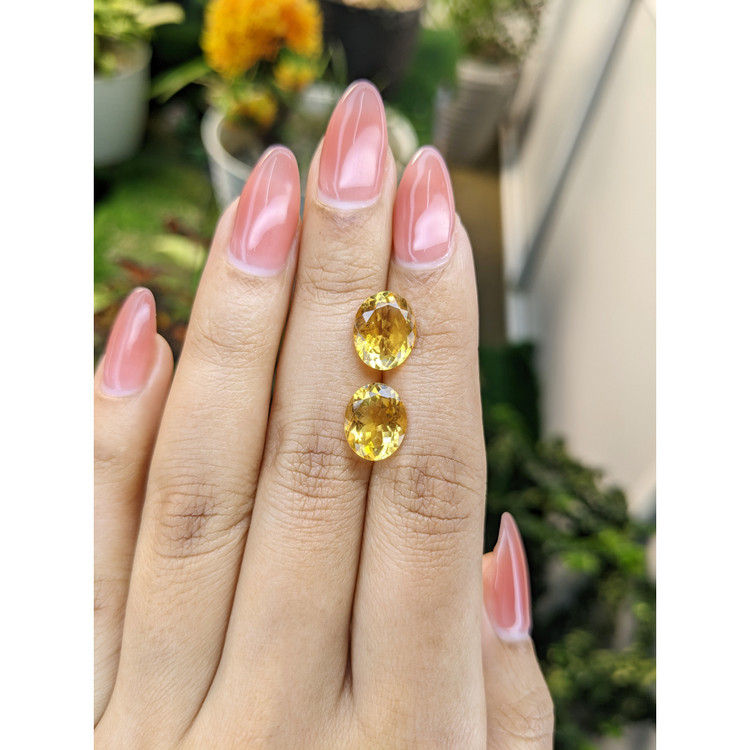 5.55 Ct.Tw. Citrine Pair from Brazil