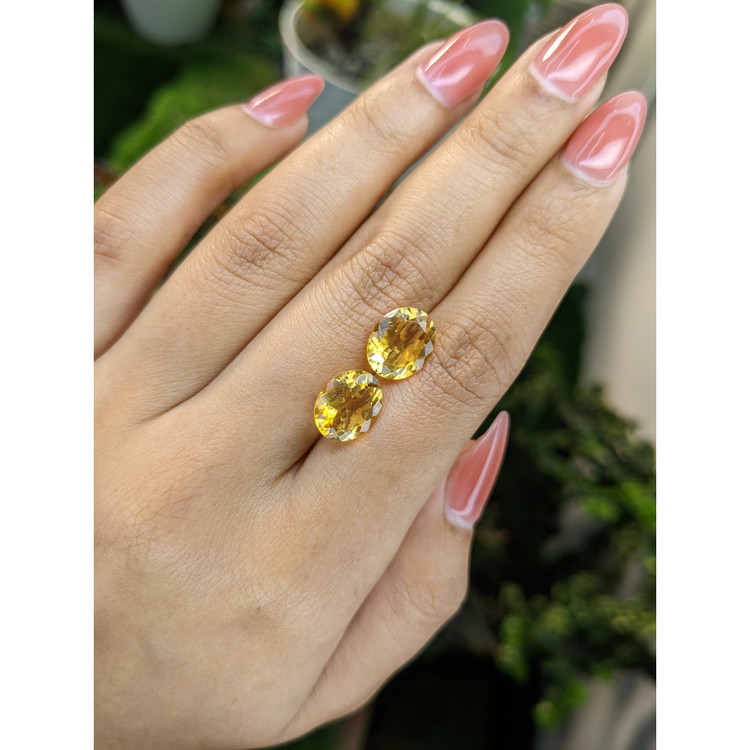 5.55 Ct.Tw. Citrine Pair from Brazil