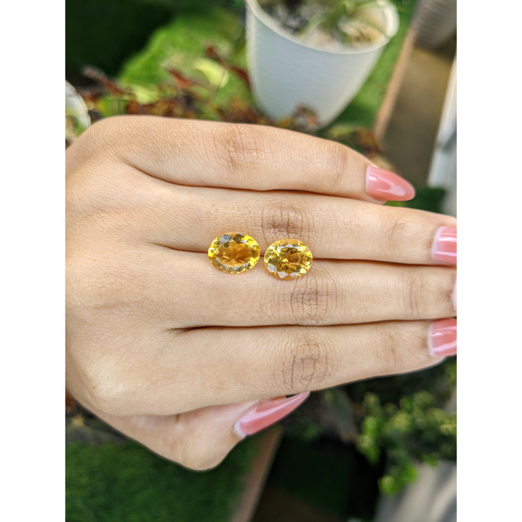5.81 Ct.Tw. Citrine Pair from Brazil