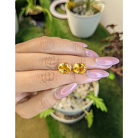6.35 Ct.Tw.Total Carat Weight Citrine Pair from Brazil Life Style