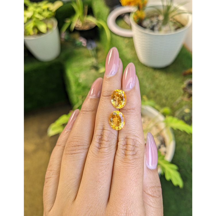 6.35 Ct.Tw. Citrine Pair from Brazil