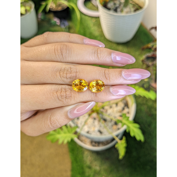 5.86 Ct.Tw. Citrine Pair from Brazil