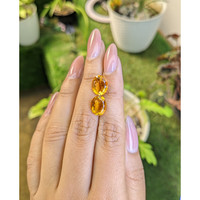 6.36 Ct.Tw.Total Carat Weight Citrine Pair from Brazil Life Style