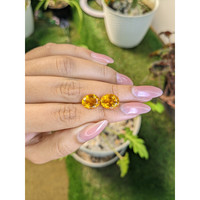 6.36 Ct.Tw.Total Carat Weight Citrine Pair from Brazil Life Style