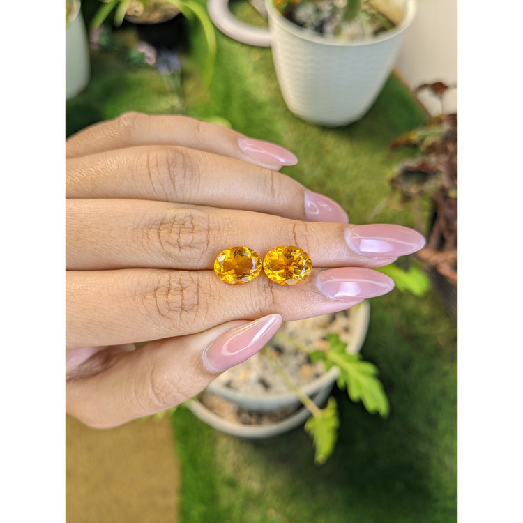 6.36 Ct.Tw. Citrine Pair from Brazil