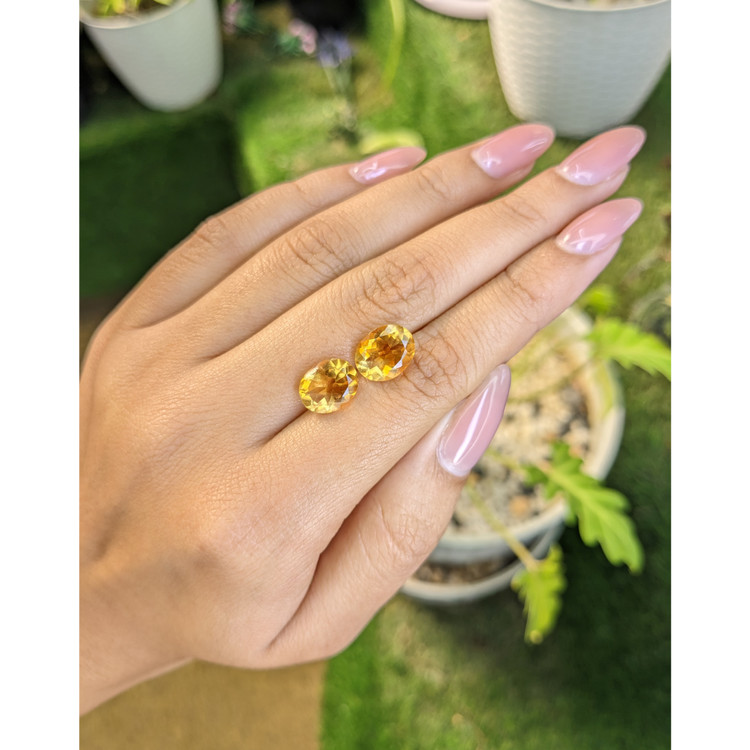5.73 Ct.Tw. Citrine Pair from Brazil