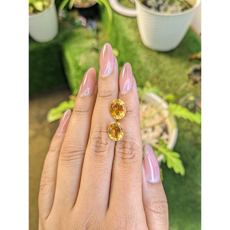 5.73 Ct.Tw. Citrine Pair from Brazil