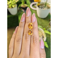 6.36 Ct.Tw.Total Carat Weight Citrine Pair from Brazil Life Style