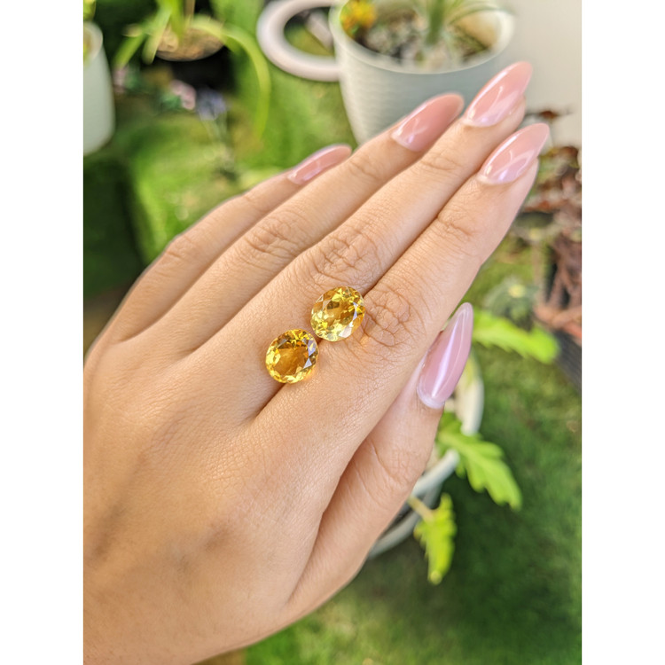 6.32 Ct.Tw. Citrine Pair from Brazil