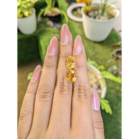 6.32 Ct.Tw.Total Carat Weight Citrine Pair from Brazil Life Style