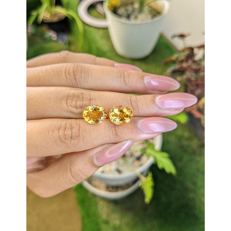 6.32 Ct.Tw. Citrine Pair from Brazil