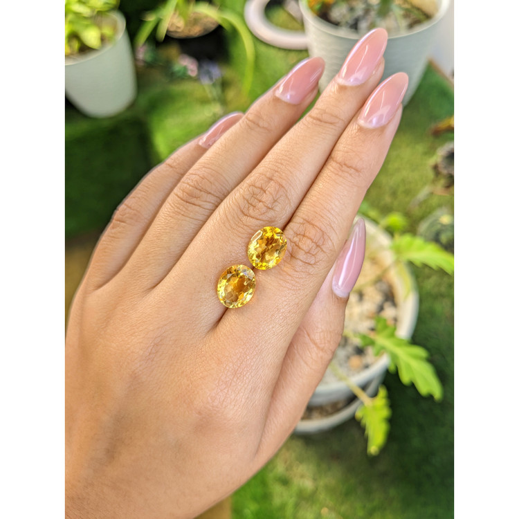 6.17 Ct.Tw. Citrine Pair from Brazil
