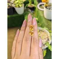 6.17 Ct.Tw.Total Carat Weight Citrine Pair from Brazil Life Style