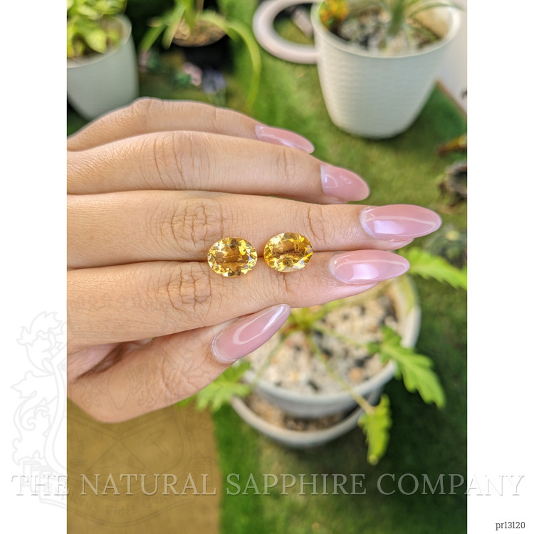 6.17 Ct.Tw. Citrine Pair from Brazil