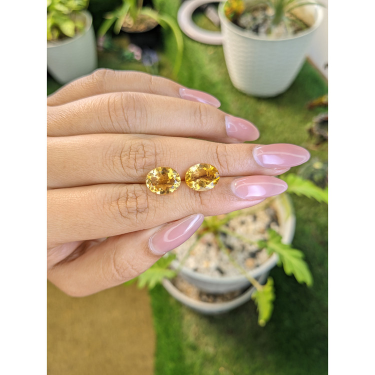 6.17 Ct.Tw. Citrine Pair from Brazil
