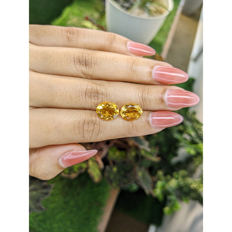 6.73 Ct.Tw. Citrine Pair from Brazil