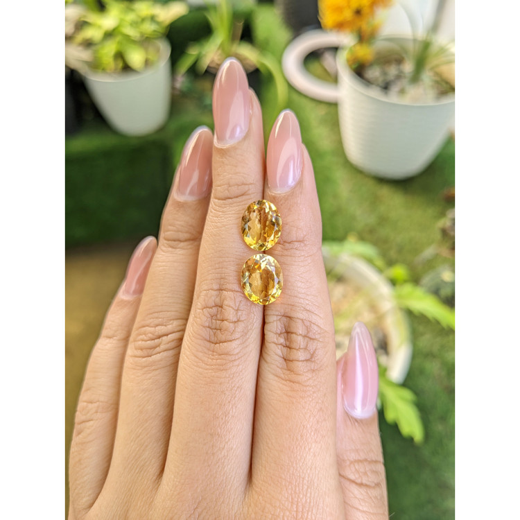5.47 Ct.Tw. Citrine Pair from Brazil