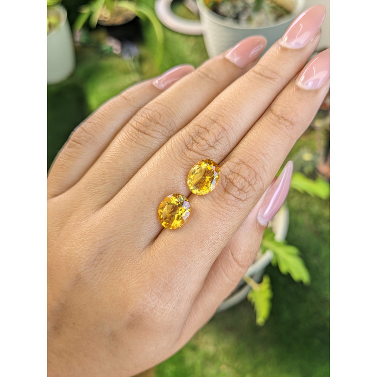 5.78 Ct.Tw. Citrine Pair from Brazil