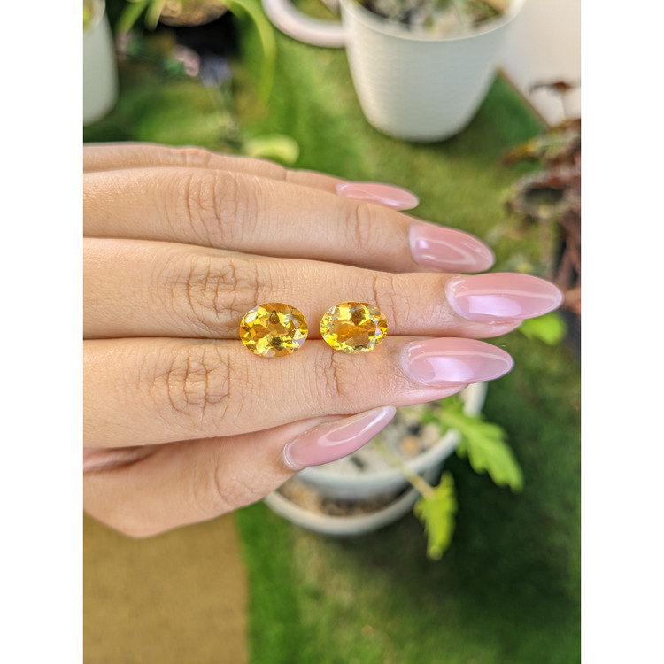 5.78 Ct.Tw. Citrine Pair from Brazil