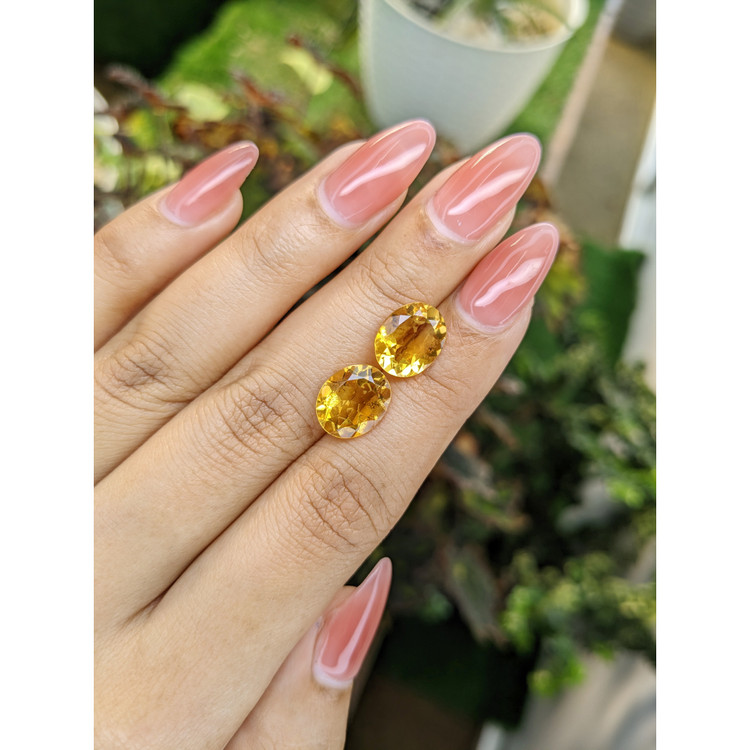 5.80 Ct.Tw. Citrine Pair from Brazil