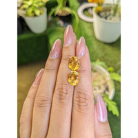 6.30 Ct.Tw.Total Carat Weight Citrine Pair from Brazil Life Style