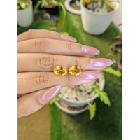 6.30 Ct.Tw.Total Carat Weight Citrine Pair from Brazil Life Style