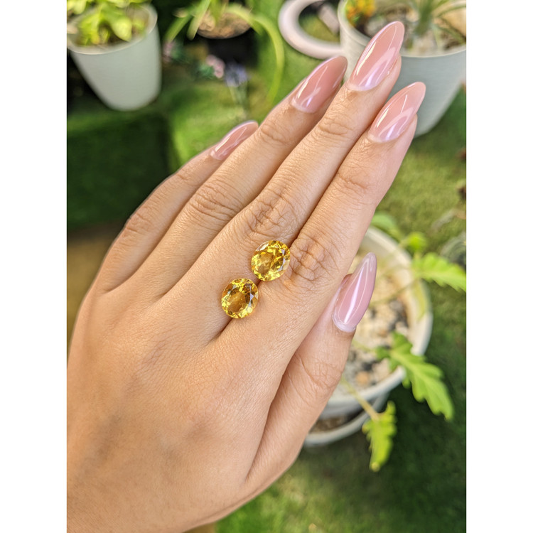 5.99 Ct.Tw. Citrine Pair from Brazil