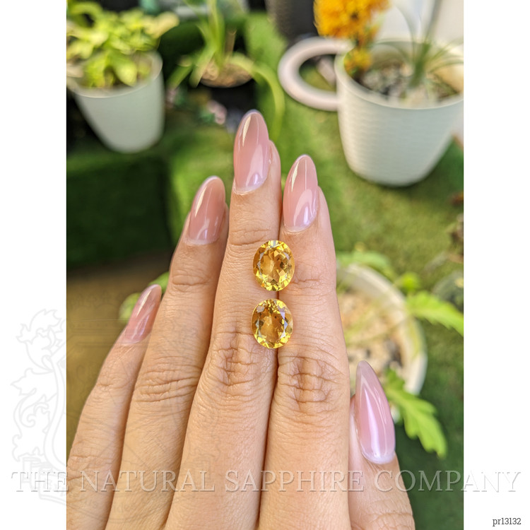 5.99 Ct.Tw. Citrine Pair from Brazil