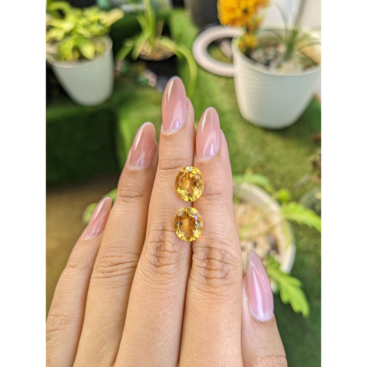 5.99 Ct.Tw. Citrine Pair from Brazil