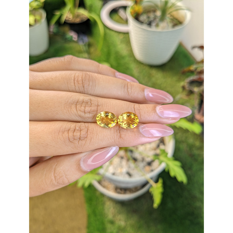 5.99 Ct.Tw. Citrine Pair from Brazil