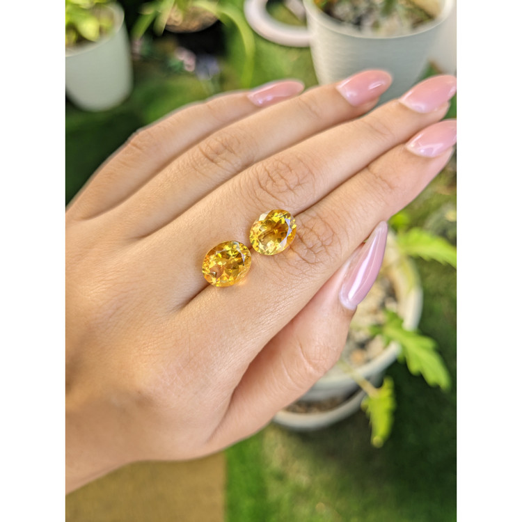 6.95 Ct.Tw. Citrine Pair from Brazil